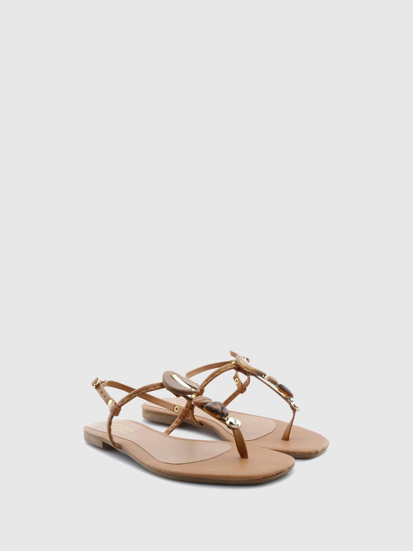 PARODI SHOES Sandálias com Apliques 13/QQ0534ÂMBAR